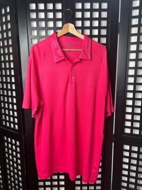 💗 Nike Golf Polo Shirt 2XL Pink Stretch Performance Collar 💗